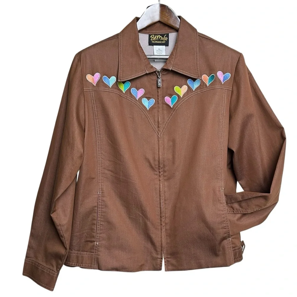 Bob Mackie Wearable Art Women's XL Matching Set Embroidered Jacket Pants Wetern - Picture 2 of 15